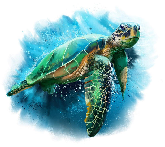 Turtle Pose - Full Drill 5D DIY Diamond Painting Kits - Diamond Art Dezigns