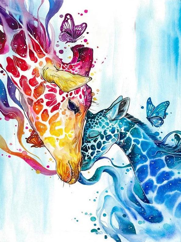 Giraffe Love - Full Drill 5D DIY Diamond Painting Kits - Diamond Art Dezigns