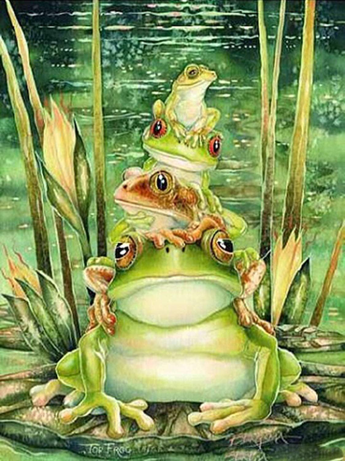 Frog Family - Full Drill 5D DIY Diamond Painting Kits - Diamond Art Dezigns