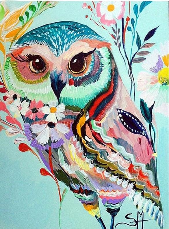 Owl Colour - Full Drill 5D DIY Diamond Painting Kits - Diamond Art Dezigns