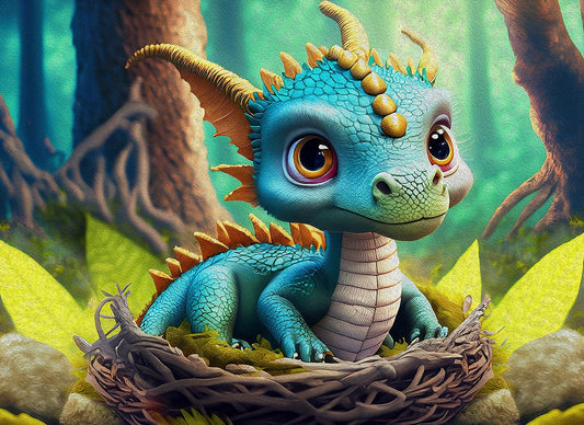 Baby Dragon  - Full Drill 5D DIY Diamond Painting Kits