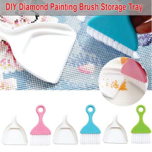 Handheld Brush and Pan for Diamond Spills