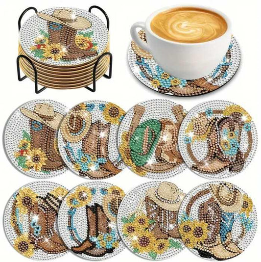 Coasters - Country Boots - Diamond Art Dezigns