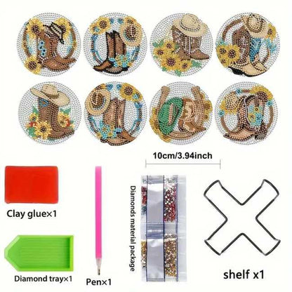 Coasters - Country Boots - Diamond Art Dezigns