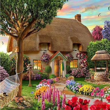 Cottage Well - Full Drill 5D DIY Diamond Painting Kits - Diamond Art Dezigns