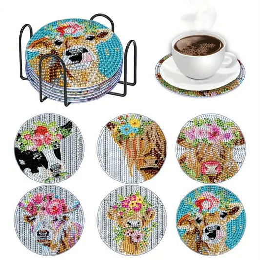 Coasters - Country Cows - Diamond Art Dezigns
