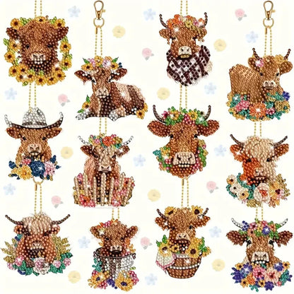 Keyring - Country Cows