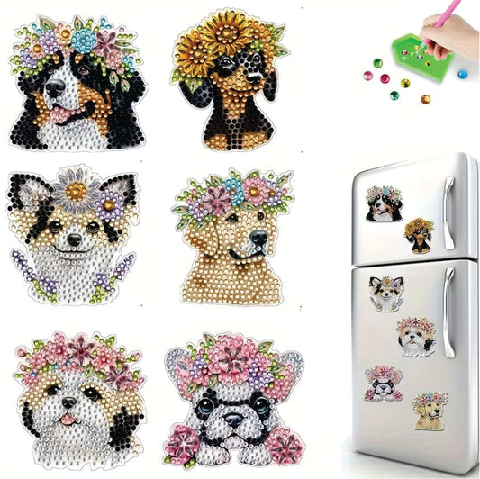 Magnet Kit - Dog Flowers