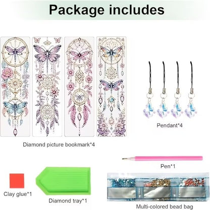 Bookmark Dragonfly Dreamcatcher - 5D Full Drill DIY Diamond Art