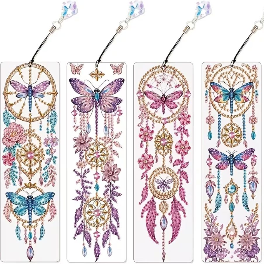 Bookmark Dragonfly Dreamcatcher - 5D Full Drill DIY Diamond Art