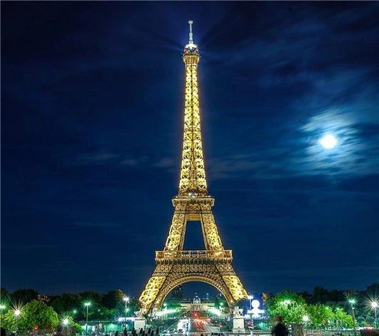 Eiffel Moon - Full Drill 5D DIY Diamond Painting Kits - Diamond Art Dezigns