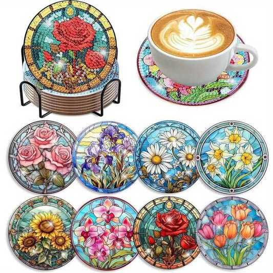 Coasters - Flower Garden - Diamond Art Dezigns