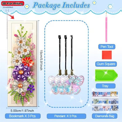 Bookmark Flower Spring - 5D Full Drill DIY Diamond Art Bookmark (Copy)