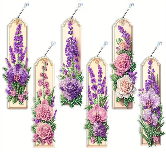 Bookmark Flowers Purple & Pinks