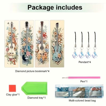 Bookmark Guitars - 5D Full Drill DIY Diamond Art Bookmark (Copy) (Copy)