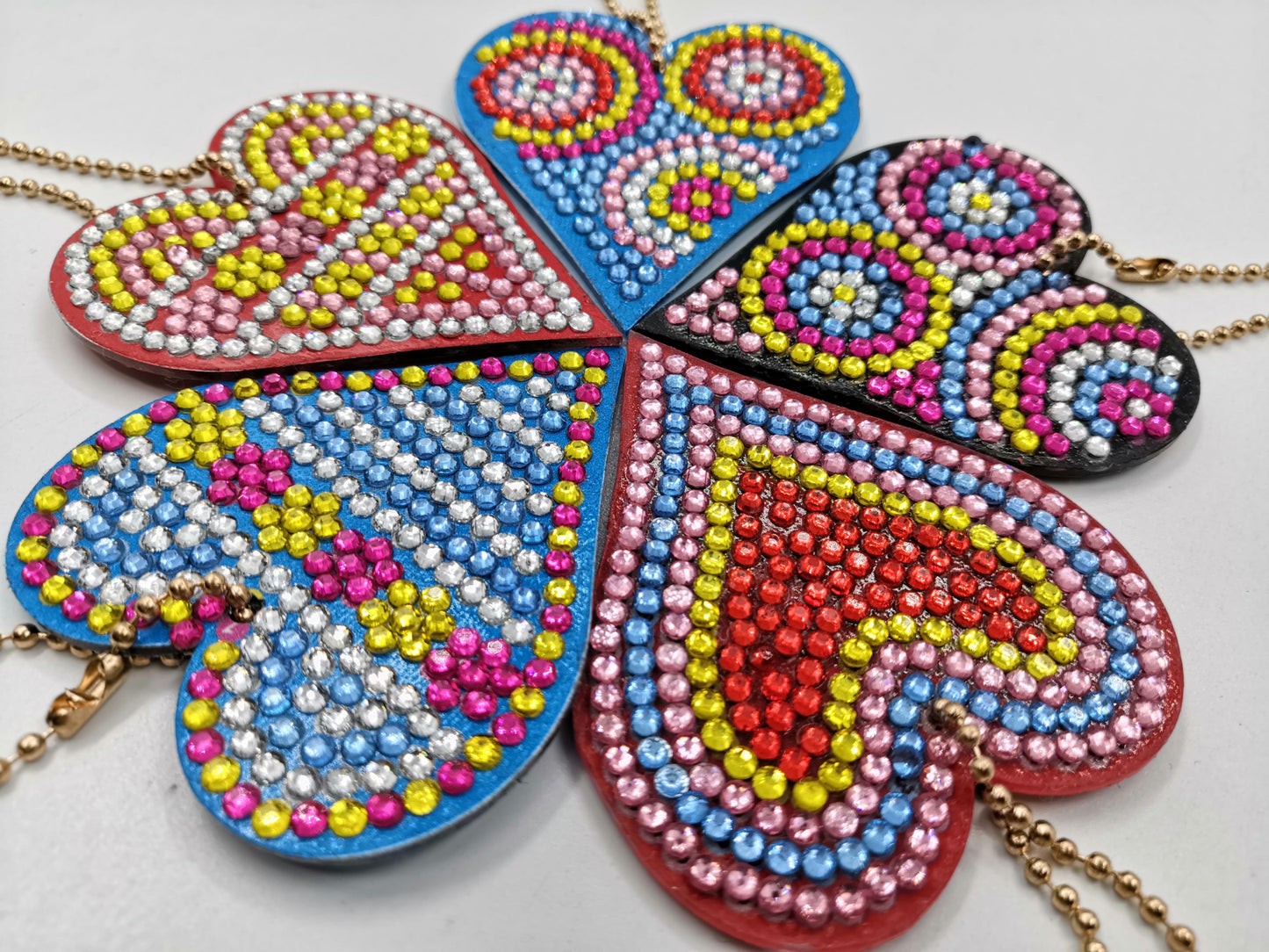 Keyring - Hearts 5 - Diamond Art Dezigns