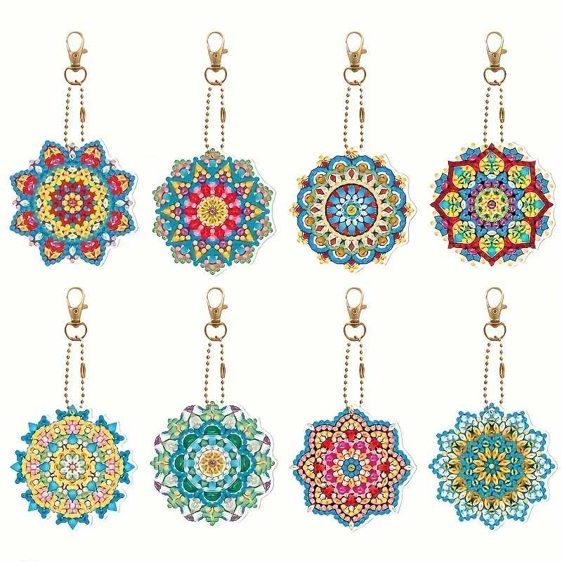 Keyring - Mandala x 8