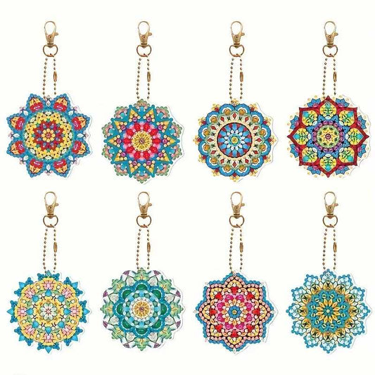 Keyring - Mandala x 8