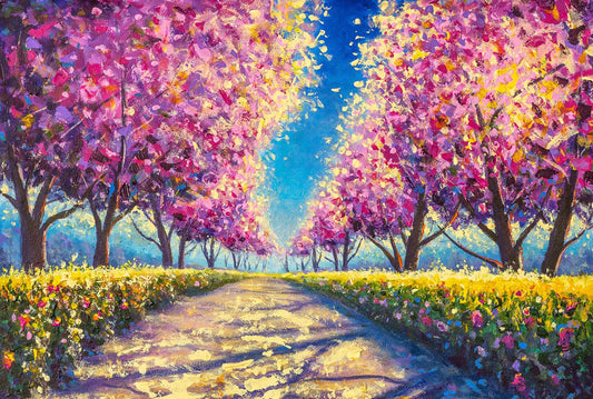 Pink Tree Sky - Full Drill 5D DIY Diamond Painting Kits