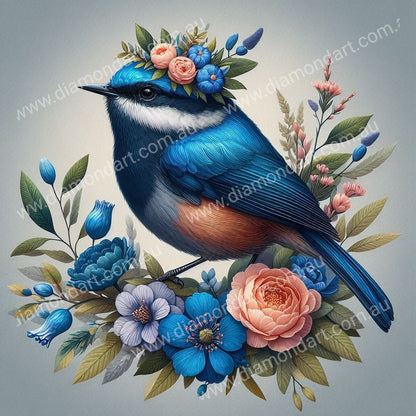 Blue Wren Bouquet - Diamond Art Dezigns