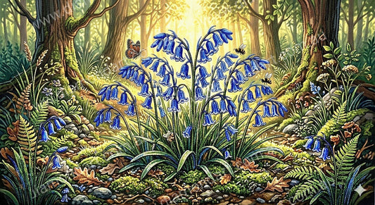 Bluebell Butterfly - 5D Full Drill DIY Diamond Art Painting - Diamond Art Dezigns