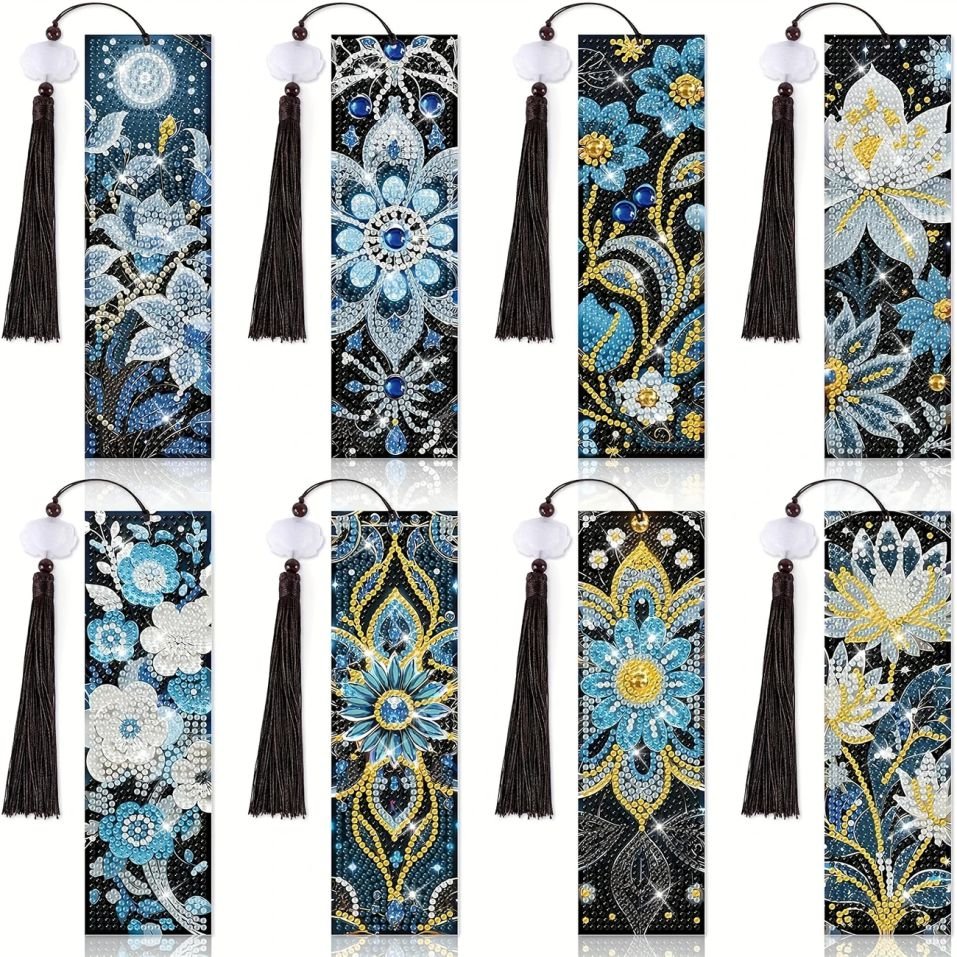 Bookmark - Flowers Night Garden - Diamond Art Dezigns