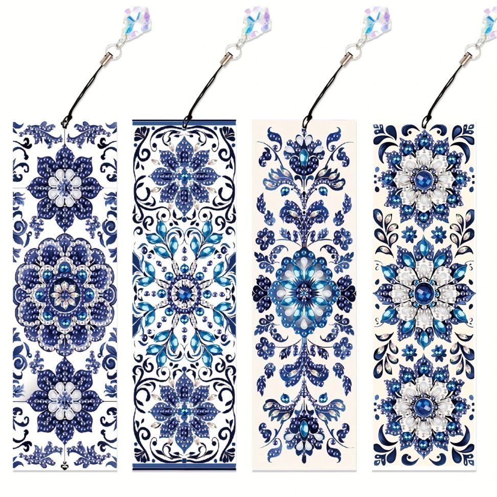 Bookmark Mandala Blues - Diamond Art Dezigns