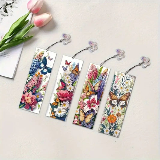 Bookmark x 4 Butterflies - Diamond Art Dezigns