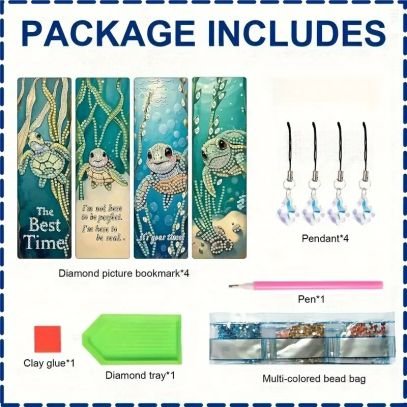 Bookmarks - Turtles - Diamond Art Dezigns