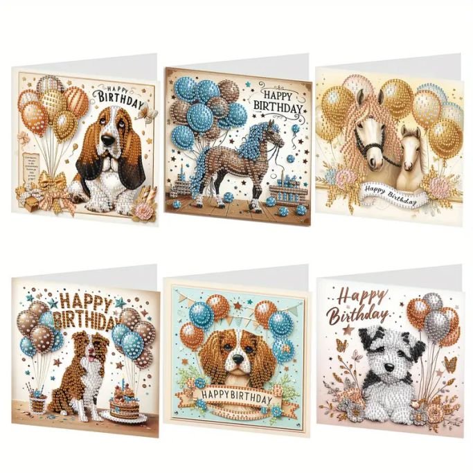 Cards - Birthday Animals - Diamond Art Dezigns