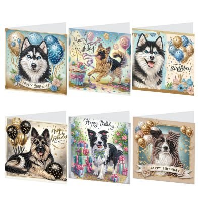 Cards - Birthday Dogs - Diamond Art Dezigns