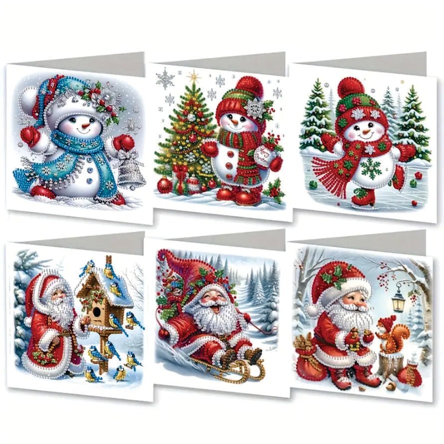Cards - Christmas A x 6 - Diamond Art Dezigns