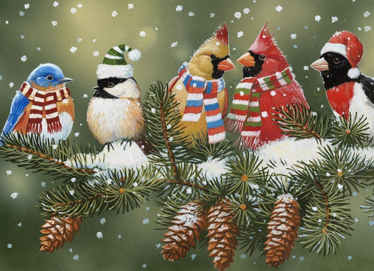 Christmas Bird Branch - Diamond Art Dezigns
