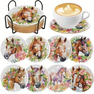 Coasters - Horse Flower - Diamond Art Dezigns