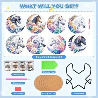 Coasters - Horse Moon - Diamond Art Dezigns