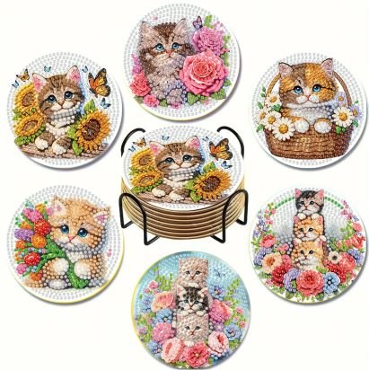 Coasters - Kittens - Diamond Art Dezigns