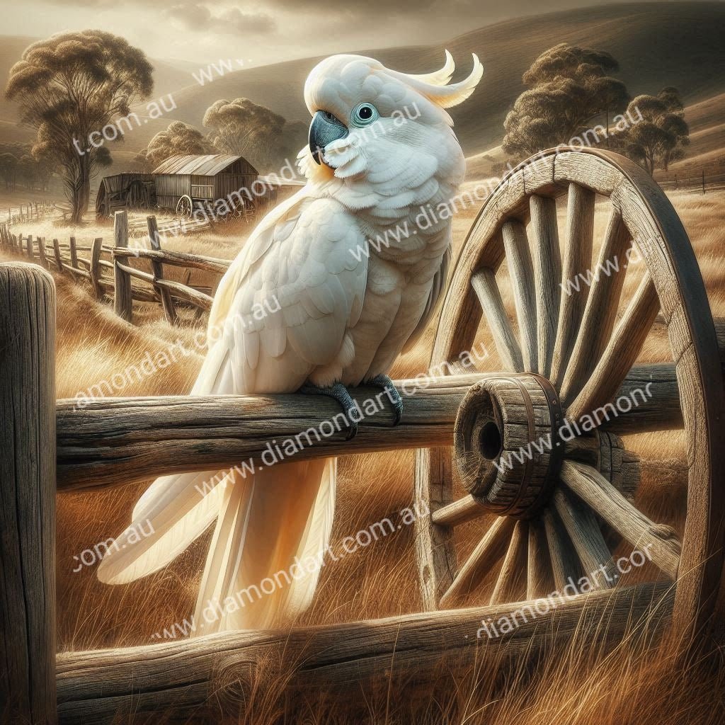 Cockatoo Wagon Wheel - Diamond Art Dezigns