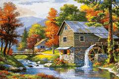 Cottage Waterwheel - Diamond Art Dezigns