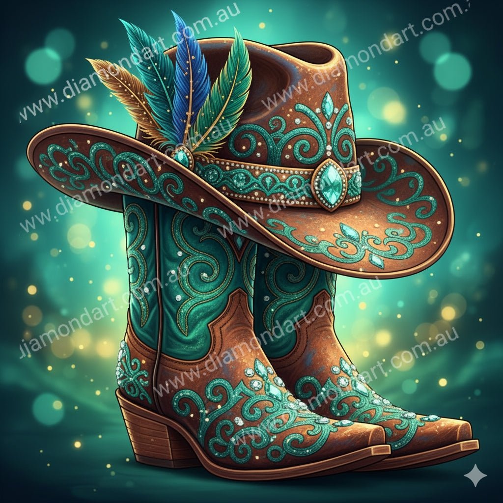 Country Love Teal - Diamond Art Dezigns