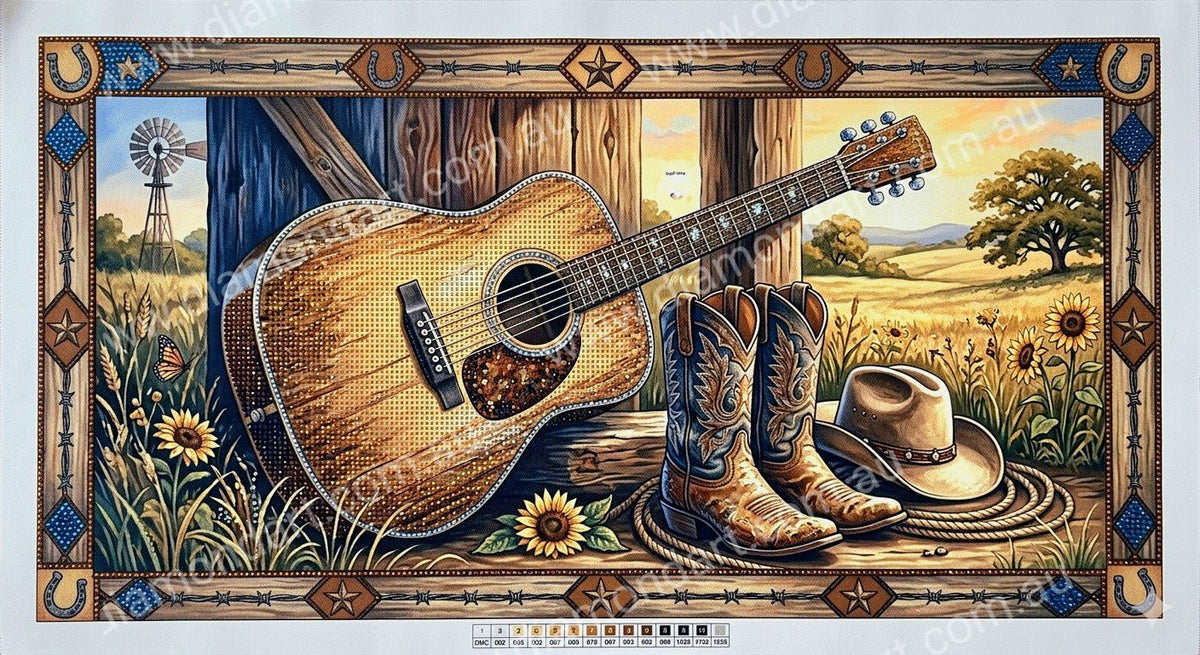 Country Singer Boots - 5D Full Drill DIY Diamond Art Painting Diamond Art Painting - Diamond Art Dezigns
