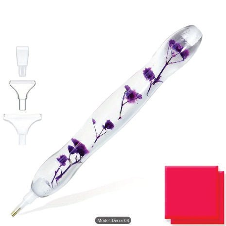 Diamond Art Pen - Purple Flowers - Diamond Art Dezigns