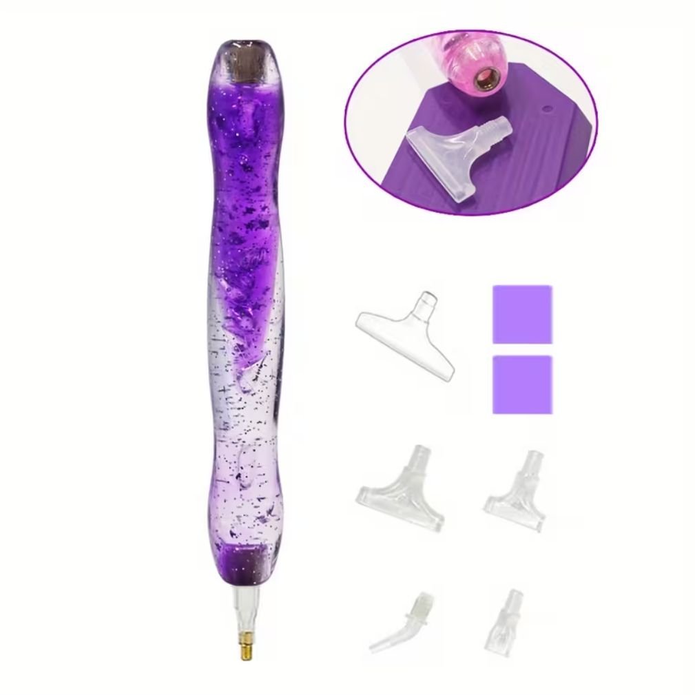 Diamond Art Pen - Purple Glitter - Diamond Art Dezigns
