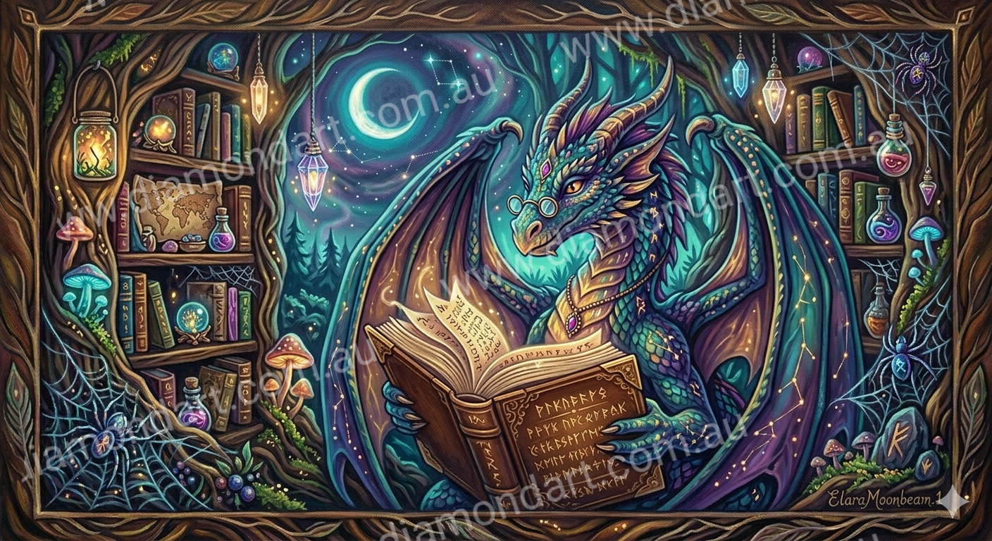 Dragon Magic Spells - 5D Full Drill DIY Diamond Art Painting - Diamond Art Dezigns