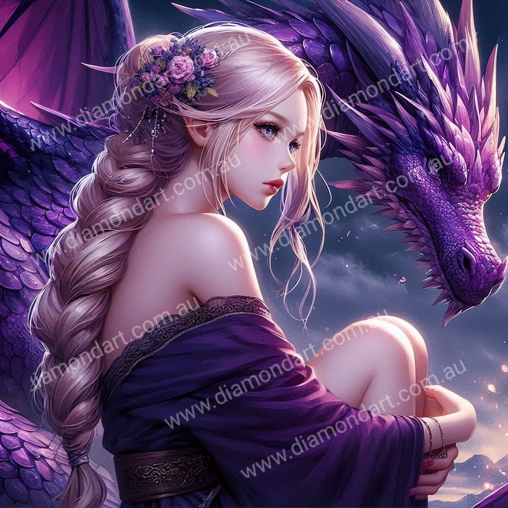 Dragon Purple Maiden - Diamond Art Dezigns