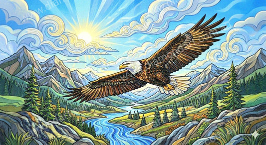 Eagle Mountains - 5D Full Drill DIY Diamond Art Painting - Diamond Art Dezigns
