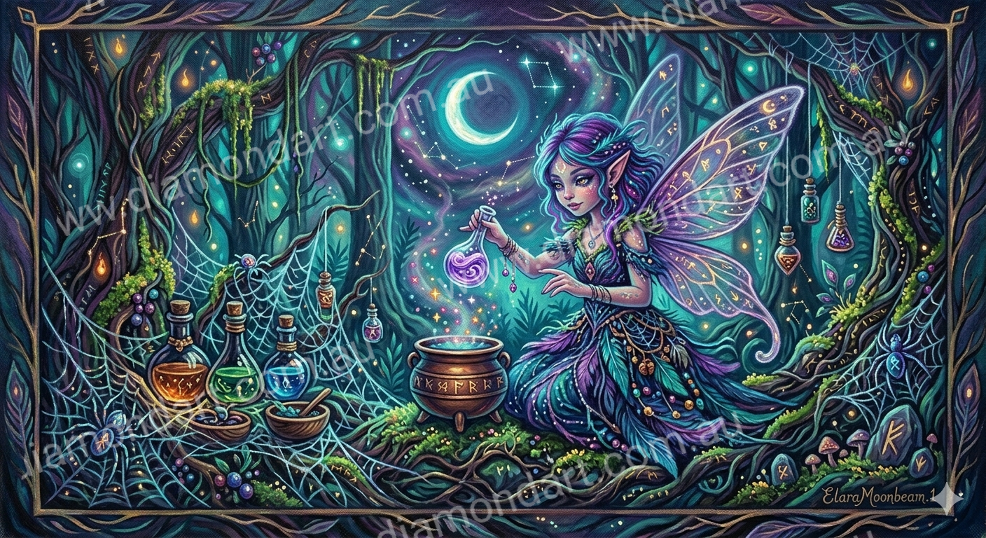 Fairy Magic Spells - 5D Full Drill DIY Diamond Art Painting - Diamond Art Dezigns