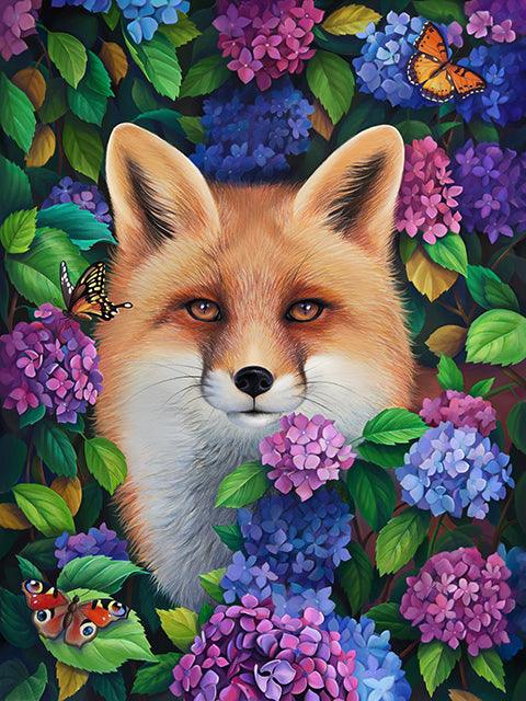 Foxy Flowers 30x40 SALE! - Diamond Art Dezigns