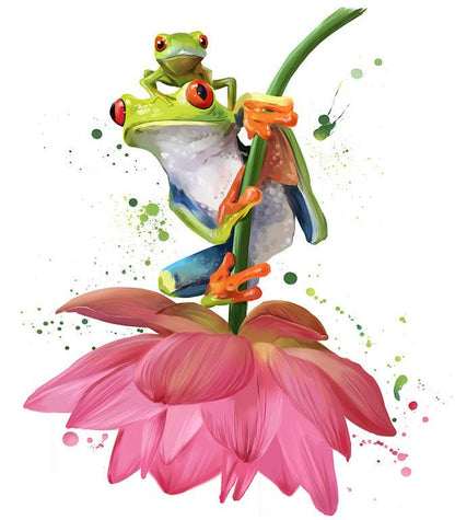 Frogs Flower - Diamond Art Dezigns