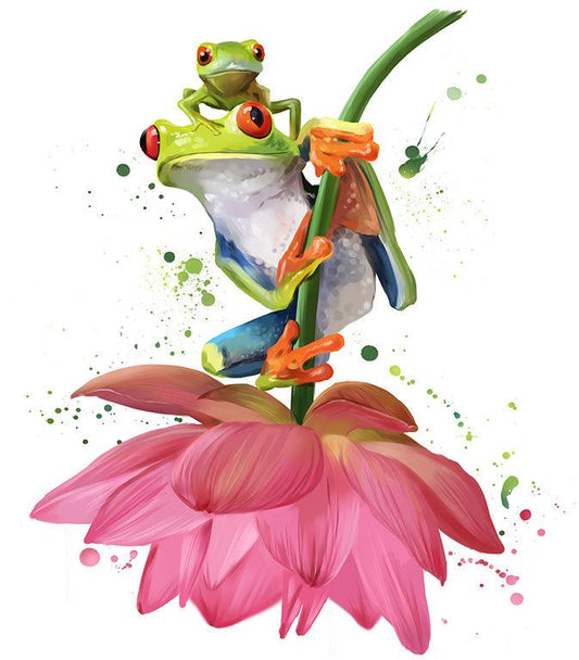 Frogs Flower - Diamond Art Dezigns
