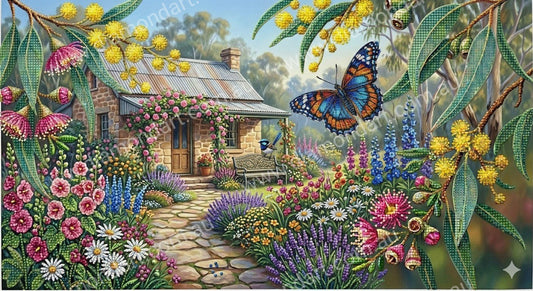 Gum Leaf Cottage - 5D Full Drill DIY Diamond Art Painting - Diamond Art Dezigns